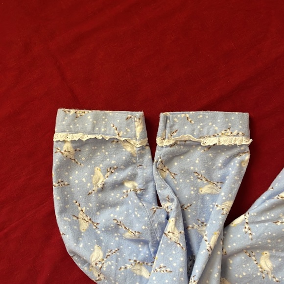 GUC Lanz of Salzburg Sz S Winter Snow Doves Flannel PJ Top ONLY - Picture 7 of 14